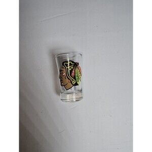 RARE! Chicago Blackhawks Shot Glass NHL Ice Hockey Collectible Souvenir Unique